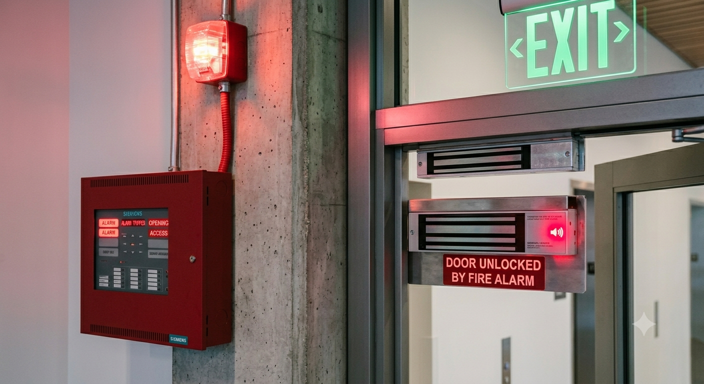 access control with fire alarm