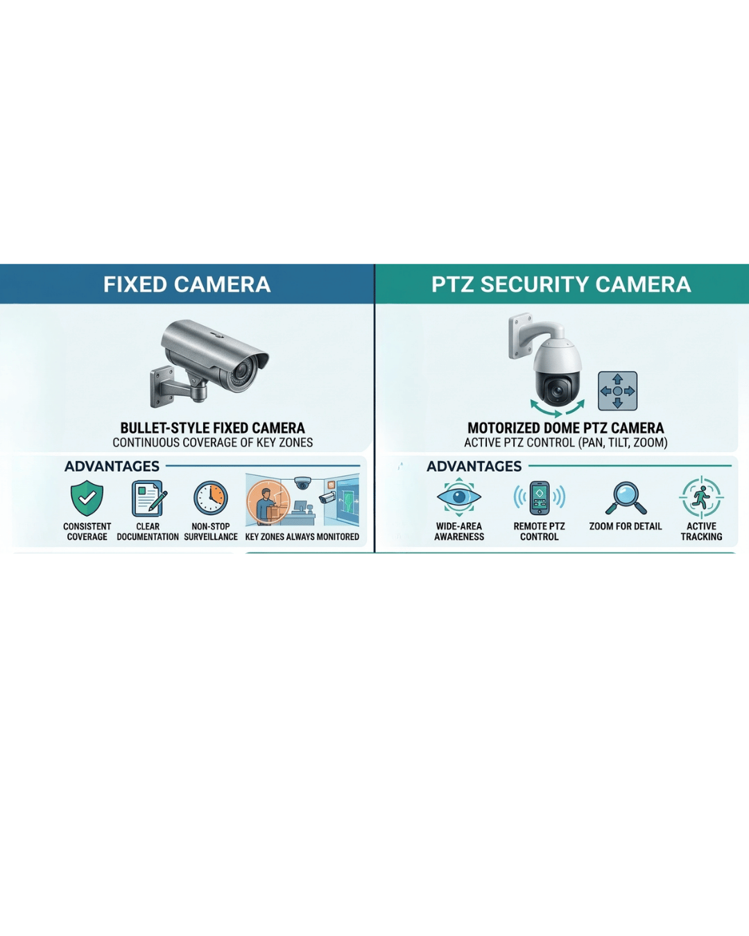 fixed vs ptz camera