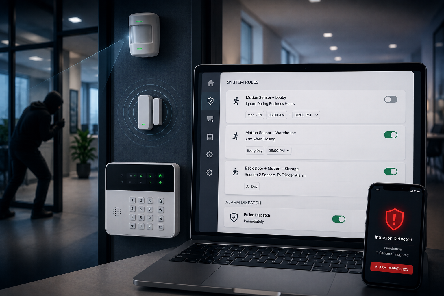 Smart Intrusion Detection System monitoring