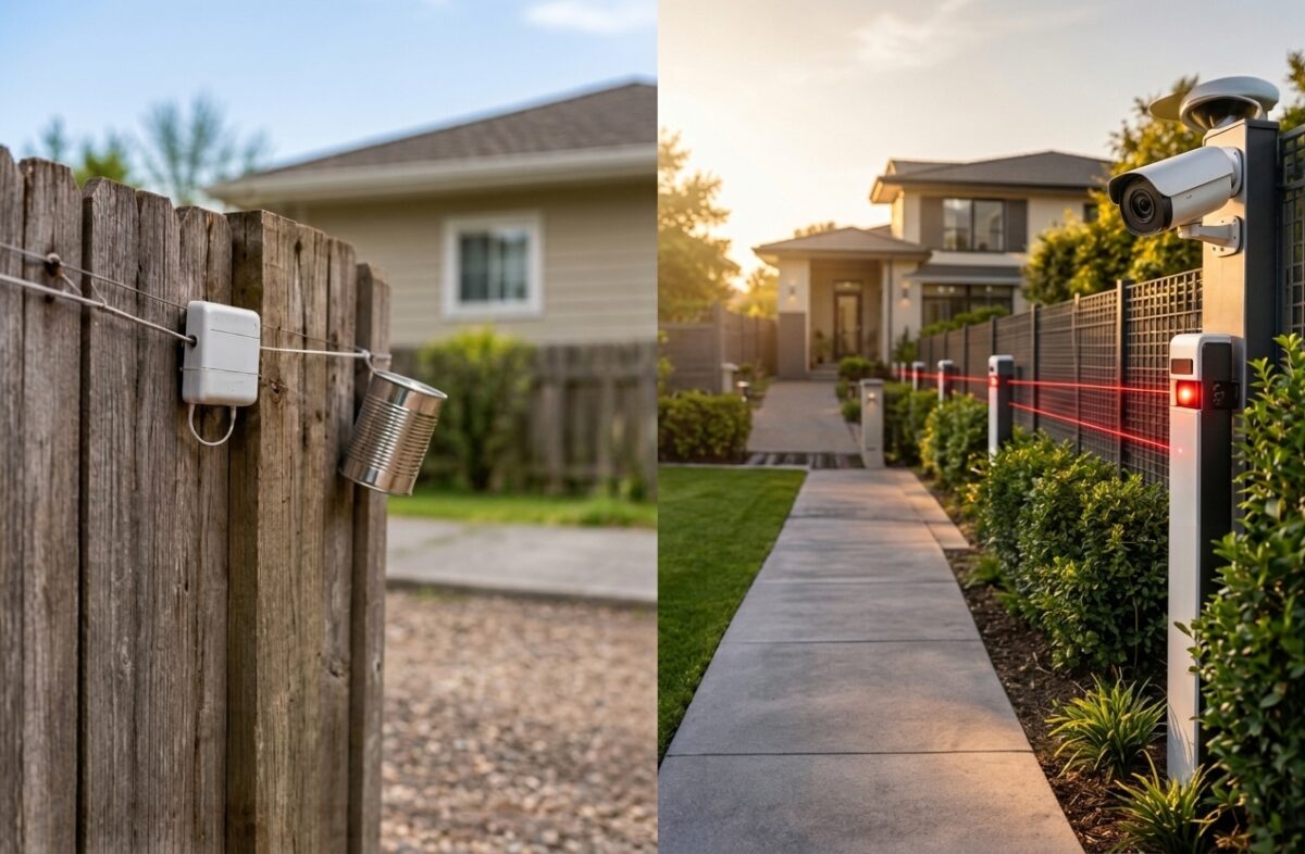 homemade-vs-professional-perimeter-alarm Homemade perimeter alarm compared with professional perimeter protection